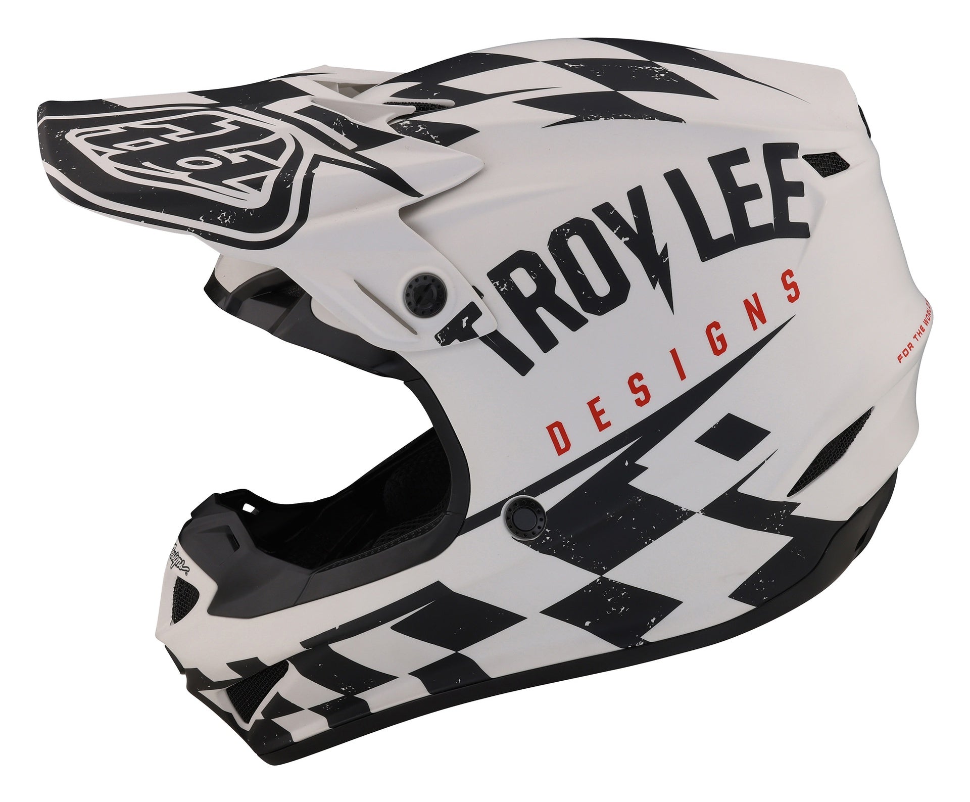 Casco Troy Lee Designs Se4 Polyacrylite Race Shop White / Black